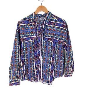80s All Over Print Button Up shirt